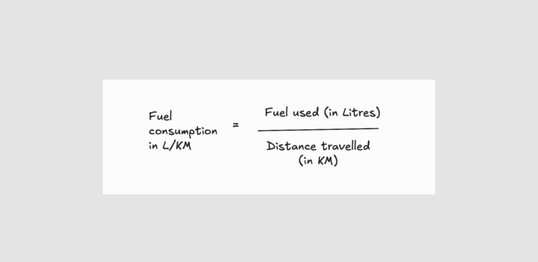 Formular to get your fuel conversion in L/KM
